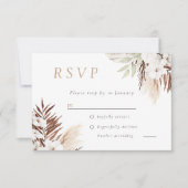 Divine Boho White Floral All Seasons Wedding RSVP Karte (Vorderseite)