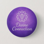 Divine Connection Crown Chakra Spiritual Energy Button (Vorderseite)