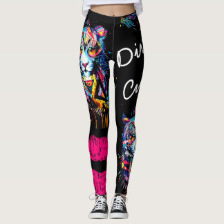 Divine Culture Big Cat Graphic Legging Leggings