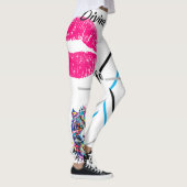 Divine Culture Big Cat Kisses Bright Graphic Leggings (Rechts)