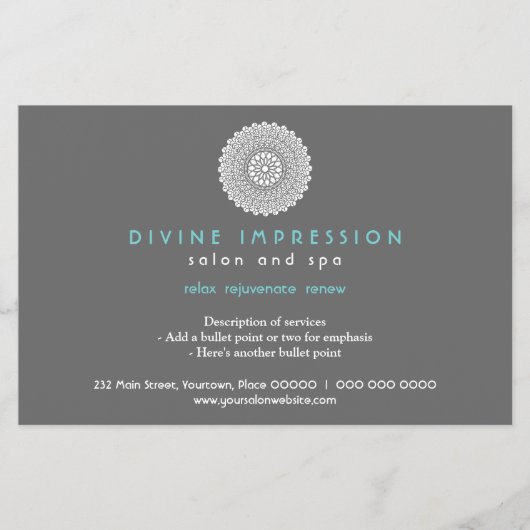 Divine Cyan Impression Horizontal Flyer (Vorne)