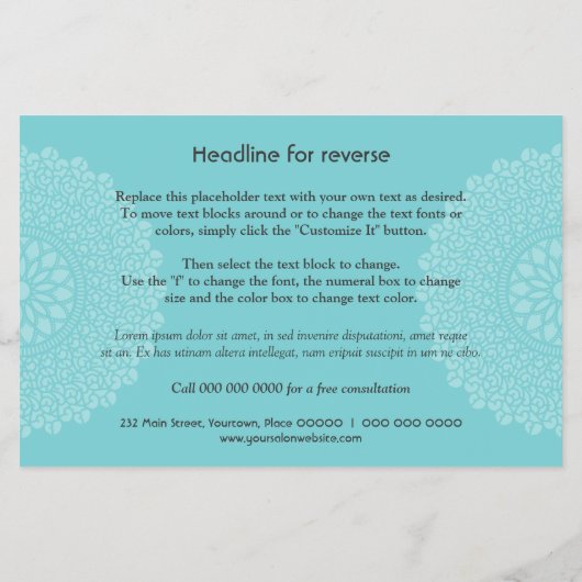 Divine Cyan Impression Horizontal Flyer (Hinten)