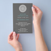 Divine Cyan Impression vertikal Flyer (Handgriff)