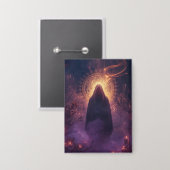 Divine Darkness – The Sacred Halloween Presence Button (Vorderseite/Rückseite)