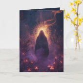 Divine Darkness – The Sacred Halloween Presence Karte (Gelbe Blume)