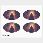 Divine Darkness – The Sacred Halloween Presence Ovaler Aufkleber (Blatt)