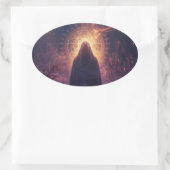 Divine Darkness – The Sacred Halloween Presence Ovaler Aufkleber (Tasche)