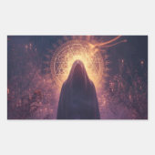 Divine Darkness – The Sacred Halloween Presence Rechteckiger Aufkleber (Vorderseite)
