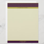 Divine Diamanten (lila), kundenspezifische Letterh Briefbogen (Vorne/Hinten)