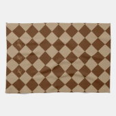 Divine Diamond Patterns_Chocolate Mocha_monogram Handtuch (Horizontal)