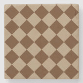 Divine Diamond Patterns_Chocolate Mocha Steinuntersetzer (Vorderseite)