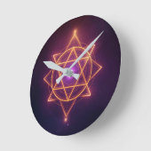Divine Diwali Energy Flow | ArtivaNest Runde Wanduhr (Winkel)