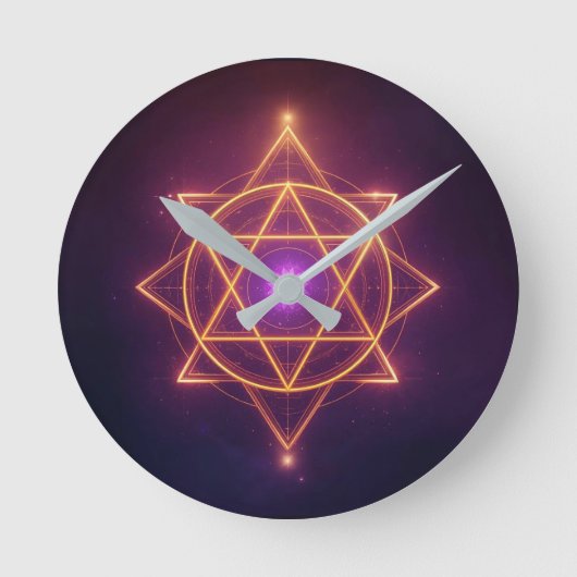 Divine Diwali Energy Flow | ArtivaNest Runde Wanduhr (Vorderseite)