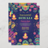 Divine Diwali Harmony Einladung (Vorne/Hinten)