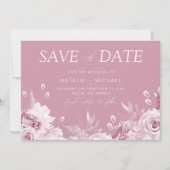 Divine Dusty Pink Rose Wedding Save The Date (Vorderseite)