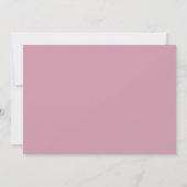 Divine Dusty Pink Rose Wedding Save The Date (Rückseite)