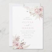 Divine Dusty Rose Blush & Ivory Trending Wedding Einladung (Vorderseite)