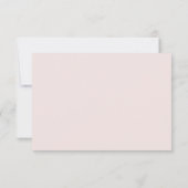 Divine Dusty Rose Blush & Ivory Wedding RSVP Karte (Rückseite)
