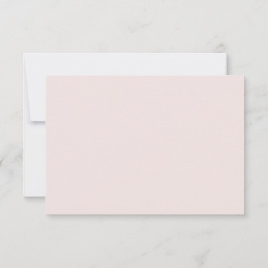 Divine Dusty Rose Blush & Ivory Wedding RSVP Karte (Rückseite)