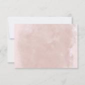 Divine Dusty Rose Blush Wassercolor Hochzeit RSVP Karte (Rückseite)