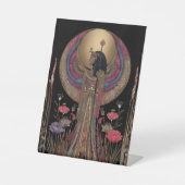 Divine Egyptian Goddess Isis Rainbow Gold on Black Sockelschild (Vorderseite)