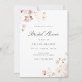 Divine Elegane Blush Bloral Brautparty Einladung (Vorderseite)