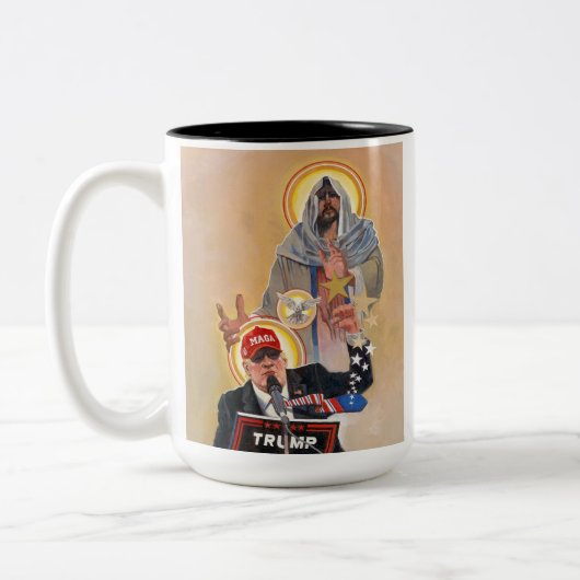 Divine Endorsement Zweifarbige Tasse (Links)