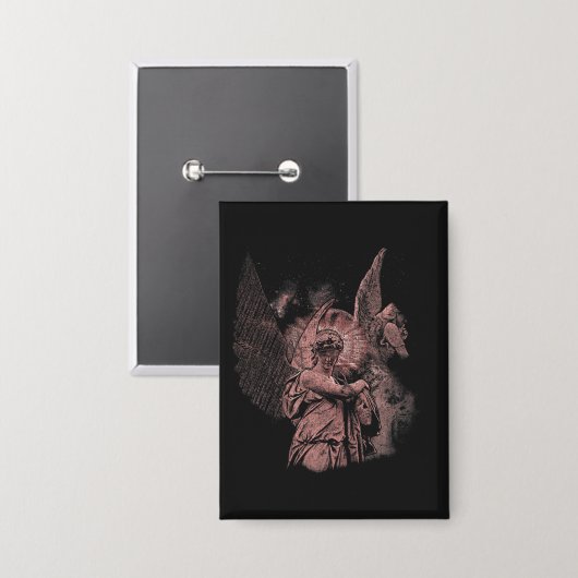 Divine Error - Techno-Goth Streetwear Design Button (Vorderseite/Rückseite)