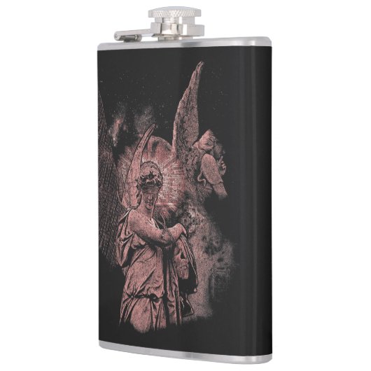 Divine Error - Techno-Goth Streetwear Design Flachmann (Links)