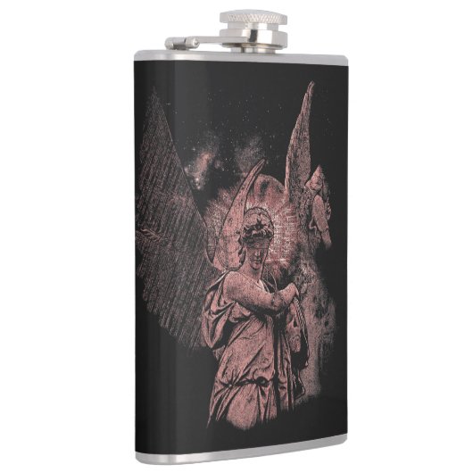 Divine Error - Techno-Goth Streetwear Design Flachmann (Rechts)