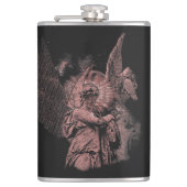 Divine Error - Techno-Goth Streetwear Design Flachmann (Vorderseite)