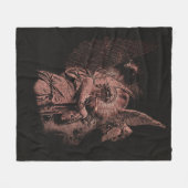 Divine Error - Techno-Goth Streetwear Design Fleecedecke (Vorderseite (Horizontal))