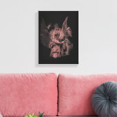 Divine Error - Techno-Goth Streetwear Design Leinwanddruck (Insitu (Wohnzimmer))