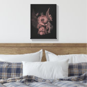 Divine Error - Techno-Goth Streetwear Design Leinwanddruck (Insitu (Schlafzimmer))