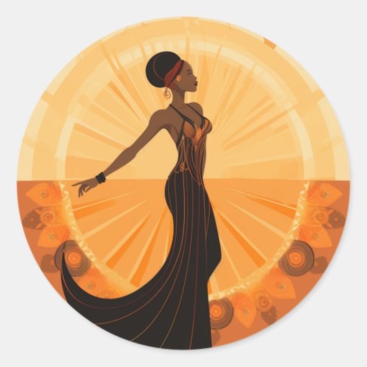 DIVINE FEMININE #5 RUNDER AUFKLEBER (Vorderseite)