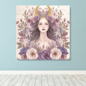 Divine Feminine Boho Wall Art | Sacred Leinwanddruck (Insitu (Holzboden))
