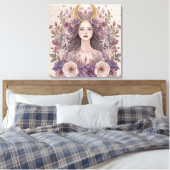 Divine Feminine Boho Wall Art | Sacred Leinwanddruck (Insitu (Schlafzimmer))