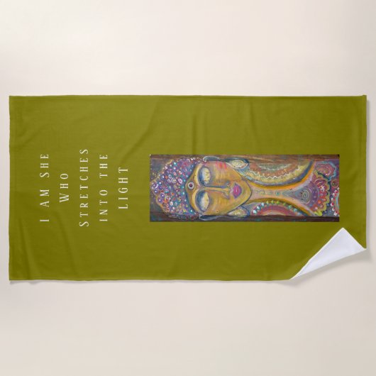Divine Feminine Buddha original art Towel Strandtuch (Vorderseite)