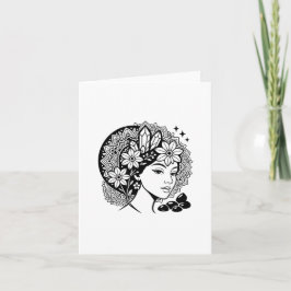 Divine Feminine Mandala Blumengestein Einladung