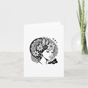 Divine Feminine Mandala Blumengestein Einladung