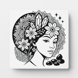 Divine Feminine Mandala Falknerei - Falconeria Loc Fotoplatte