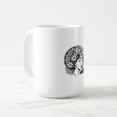 Divine Feminine Mandala Kunst, Dichtung und Musik Kaffeetasse (Vorderseite Links)