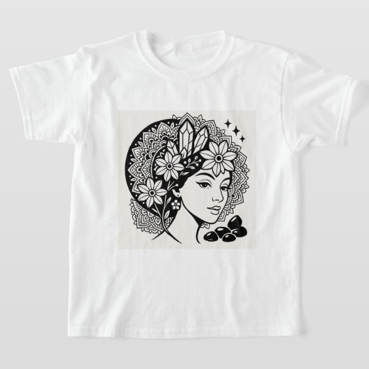 Divine Feminine Mandala Kunst, Dichtung und Musik T-Shirt (Ablage )