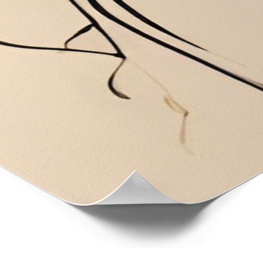 Divine Goddess Line Art Poster (Ecke)