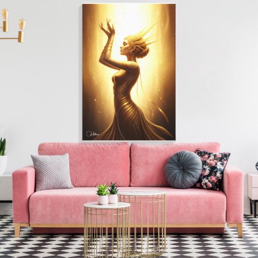 Divine Golden Goddess Canvas Art Leinwanddruck (Insitu (Wohnzimmer))