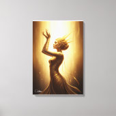 Divine Golden Goddess Canvas Art Leinwanddruck (Vorderseite)