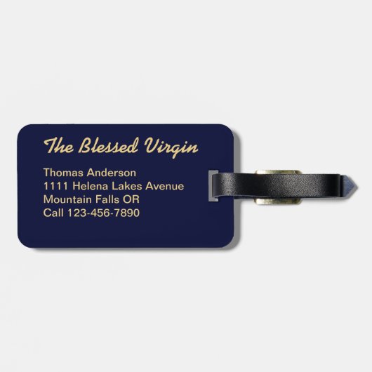 Divine Grace Gepäckanhänger (Rückseite horizontal)