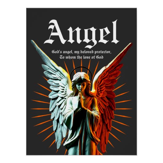 Divine Guardian Angel - Halbdunkel Poster (Vorderseite)
