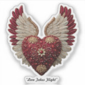 "Divine Heart Wings" Aufkleber (Vorderseite)