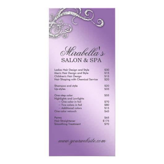 Divine Hydrangea Jewelry Swirl Lila Werbekarte (Vorne)